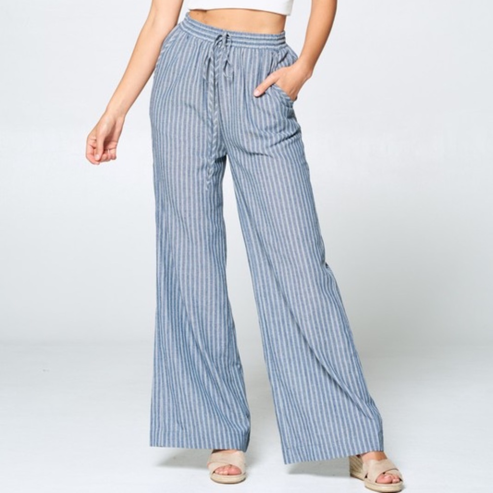Stripe Wide Leg Pants